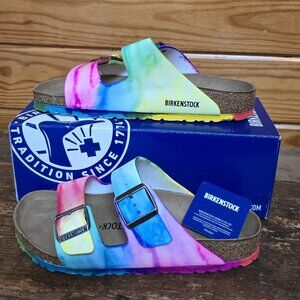 NWT Custom Tie-Dye Birkenstocks Arizona style in size 9US/40EU Reg width